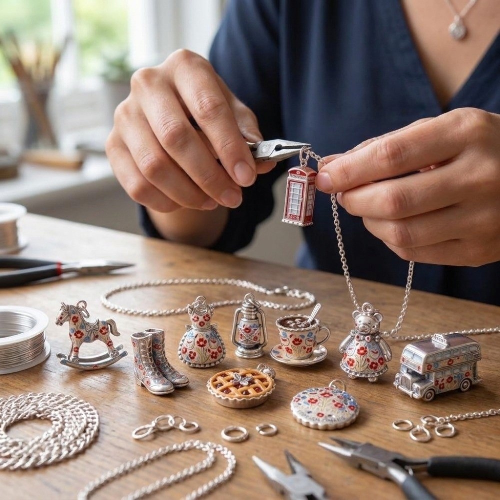 Jewelry Making London - قلادات كرتونية لطيفة من الفولاذ المقاوم