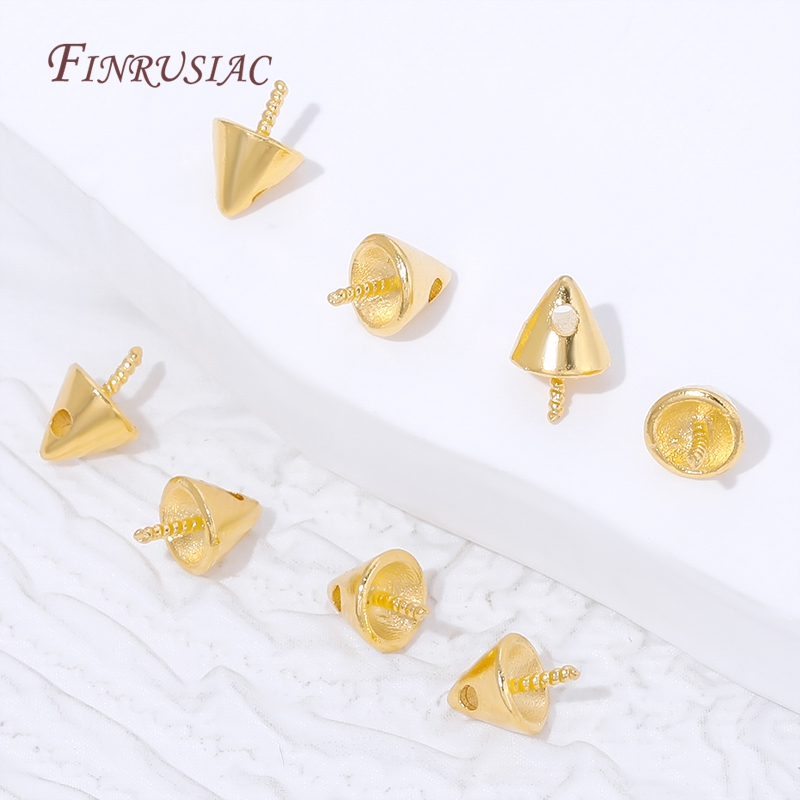 Jewelry Making Drill - أجزاء تعليق مخروطية الشكل مطلية بالذهب