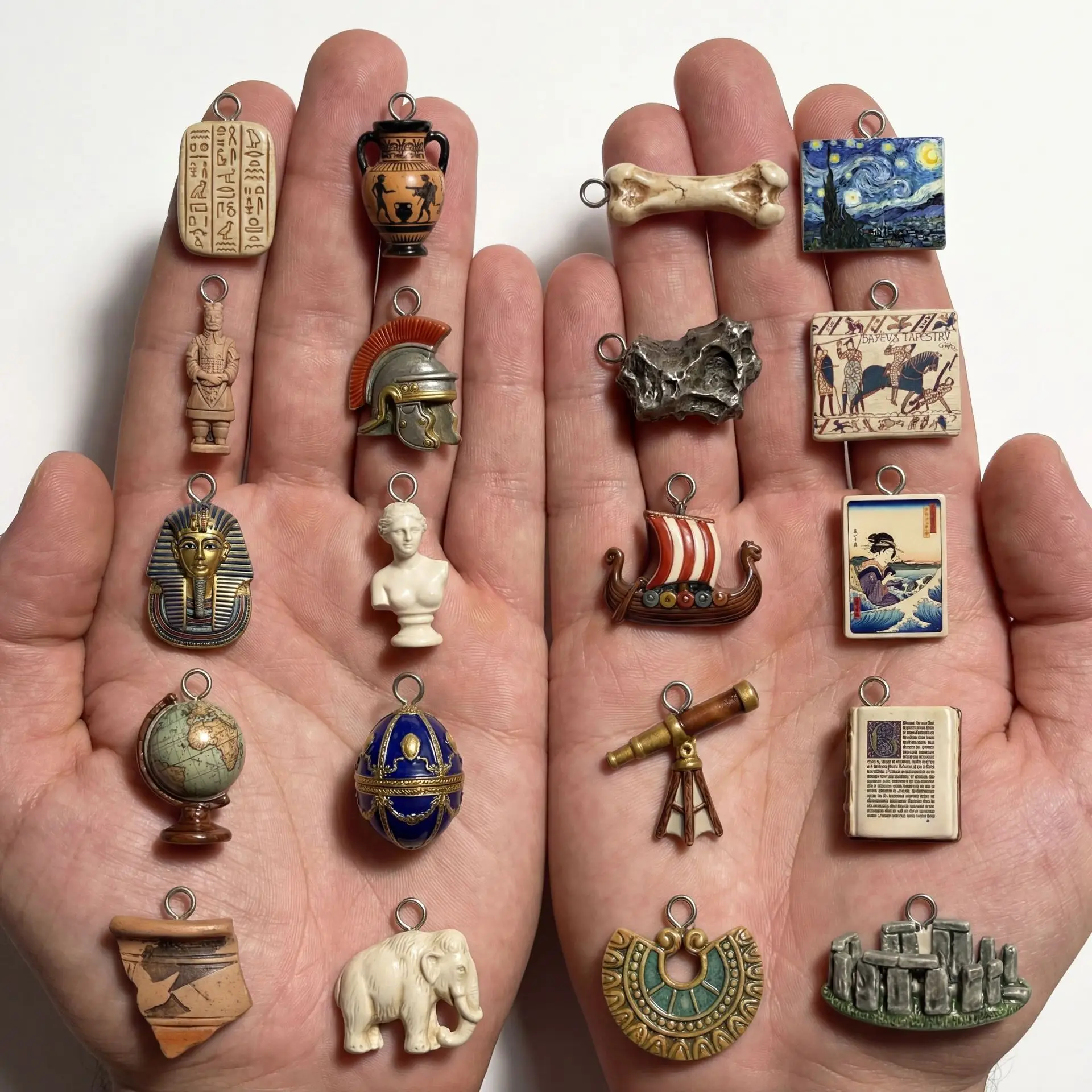 قلادة صغيرة على شكل تمثال عتيق - مراجعة Jewelry Making History وسعره