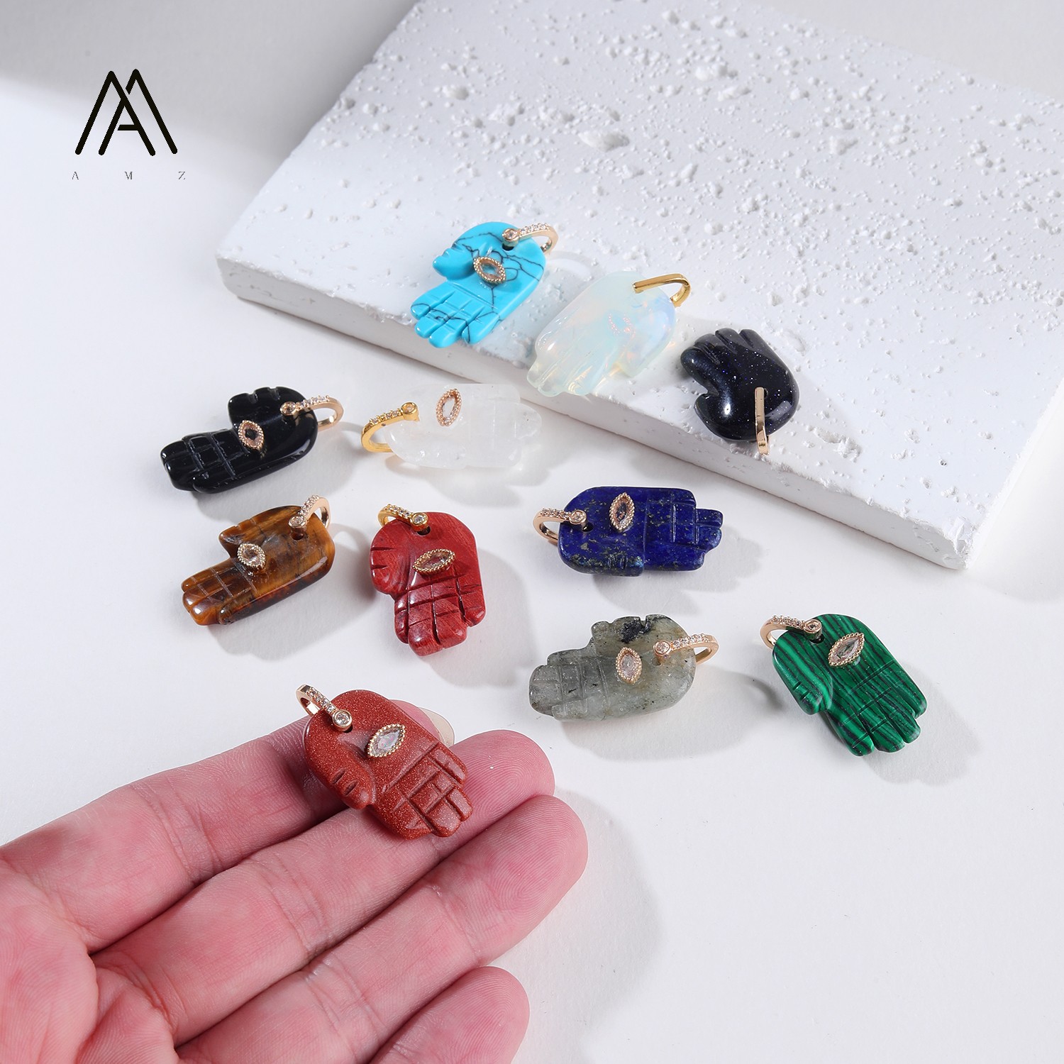 1/3/5/10 قطع من قلادات حجر اله - مراجعة Jewelry Making Gemstones وسعره