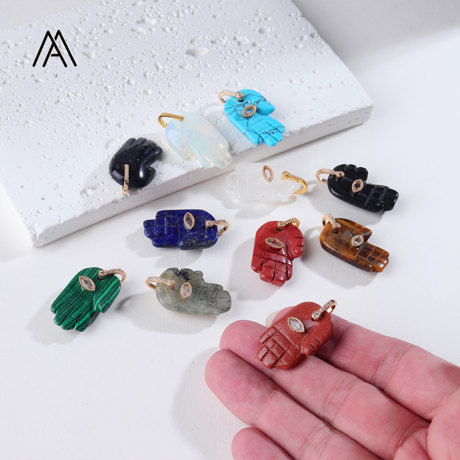 1/3/5/10 قطع من قلادات حجر اله - مراجعة Jewelry Making Gemstones وسعره