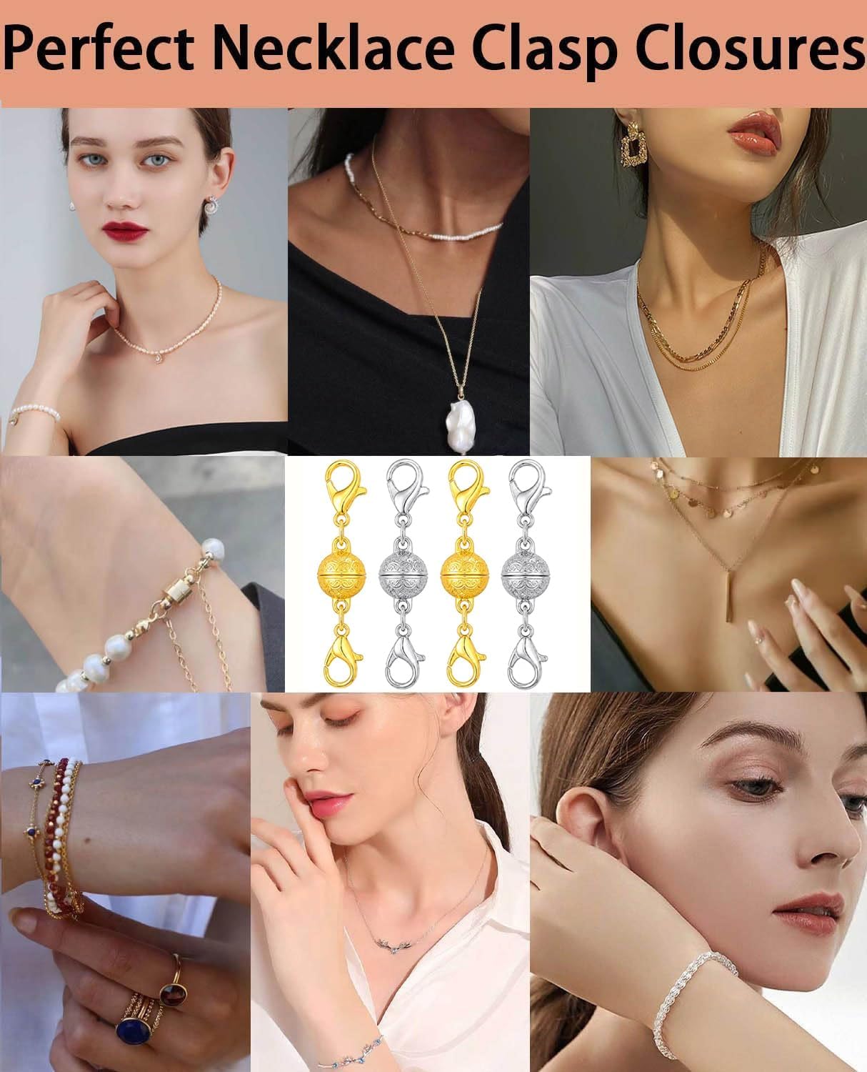 مشبك قلادة مغناطيسي مع مشبك عل - مراجعة Lobster Clasp Silver وسعره